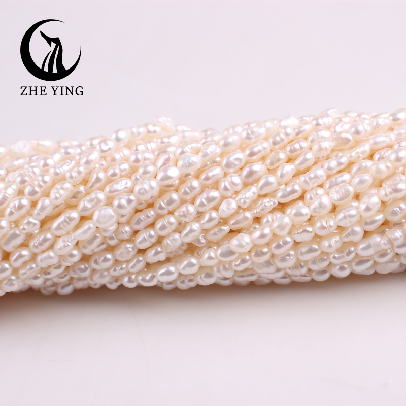Neue 3A + Süßwasser Reis Perle Perlen 2-4mm Reis Form Lose Perle Perlen für Schmuck Machen armband Halskette DIY Zubehör