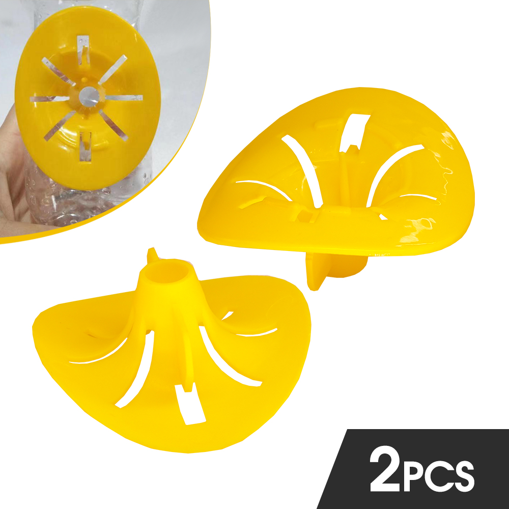 2-10PCS Wasps and Hornet Trap Catcher Fatal Funnel Bee Flying Insects Traps Garden Pest Control Tool Entrance 10MM Flower Shape: Light Grey