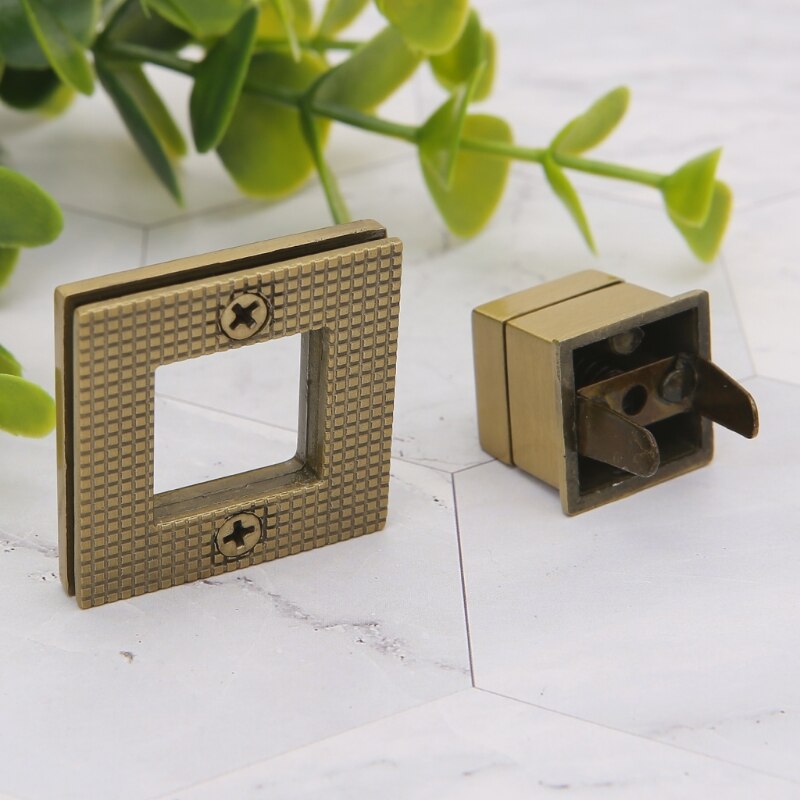 Cierre de forma cuadrada en 4 colores, bloqueo de giro, cerraduras giratorias para DIY, bolsa de mensajero, Hardware, , 1 pieza, accesorios para bolsas de equipaje