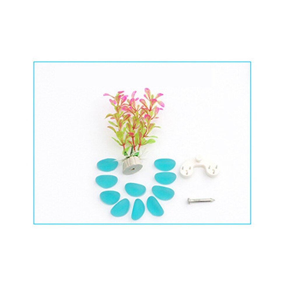 Acrylic Wall Mount Hanging Fish Bowl Aquarium Acrylic Tank Beta Goldfish Hanger Plant Transparent Fish Tank Wall Sticker Decor