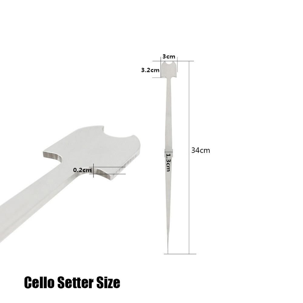 Cello Accessories Double Bass Sound Post Setter Stainless Steel Cello, Double Cello Column Hook Setter With Sharpen End
