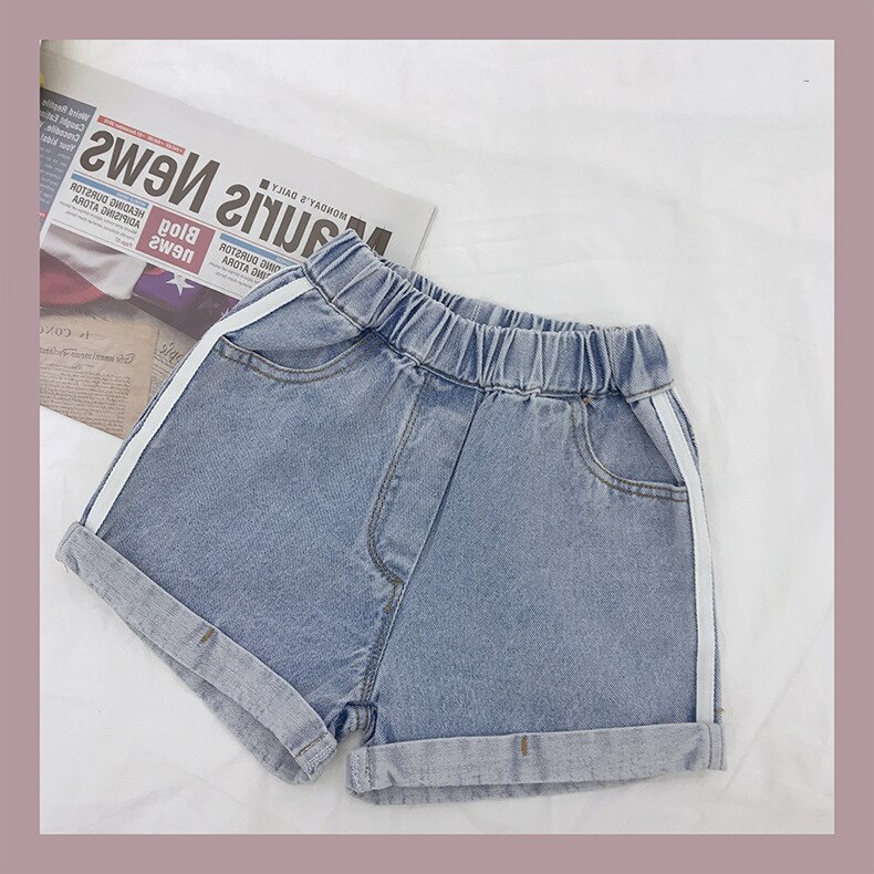 Aankomst Kinderen Mode Denim Shorts Zomer Stijl Meisjes Losse Broek Kinderen Broek 3-8 Y Kinderen Shorts