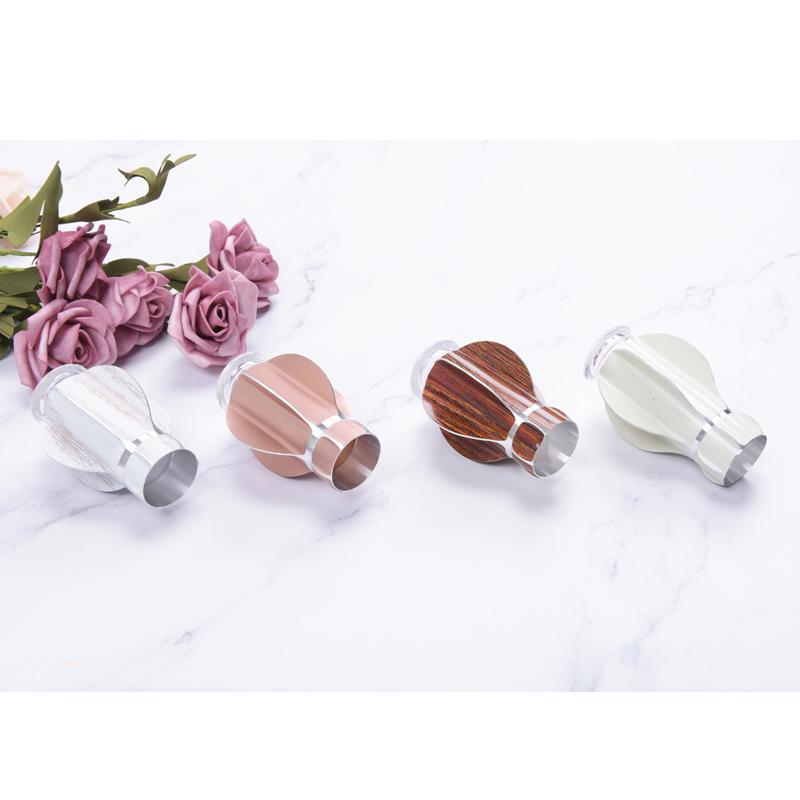 Tige de rideau romain tête décorative en aluminium | Tête tête de rideau décorative, tige de rideau décorative, bouchon de scellage, accessoires de barre Rome tête