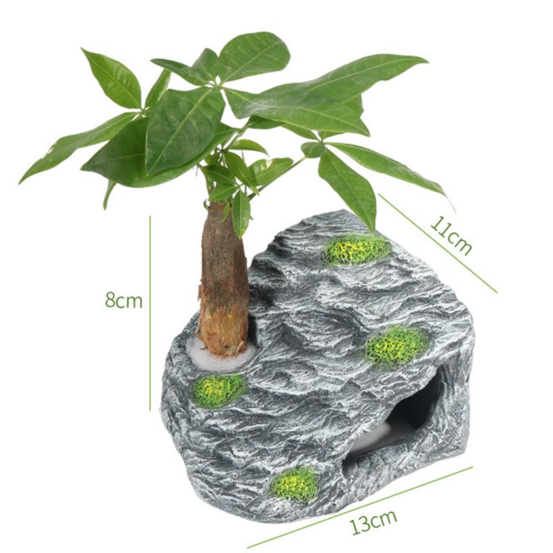 Turtle climbing platform Plastic Turtle Pier Dock Basking Platform Shelf Decoration Crawler Roof Terrace Island Climb Aquarium: Mini Fortune Tree