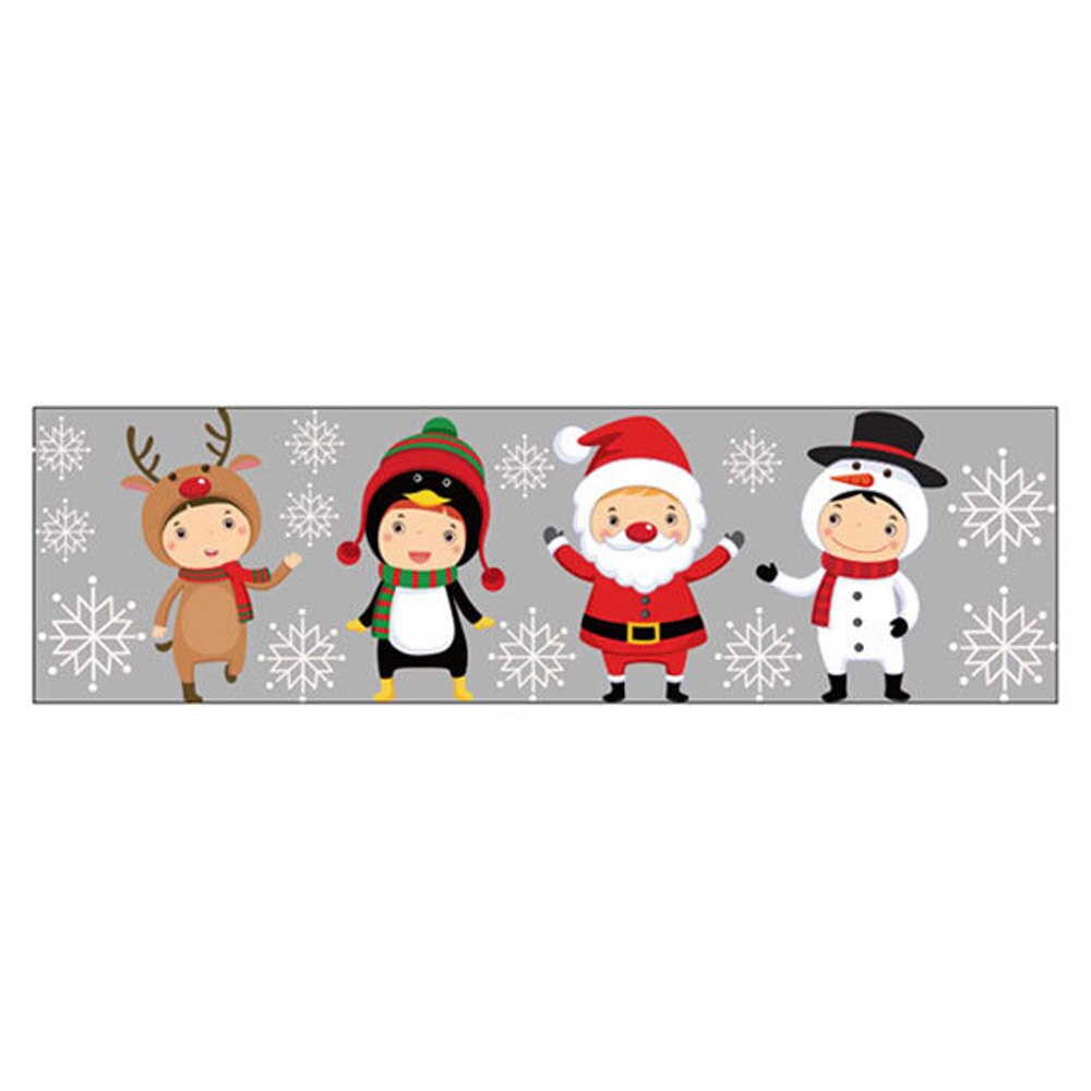Cartoon Christmas Stickers for Window Showcase Removable Santa Claus Snowman Home Decor Decal Adhesive Year Glass Mural: C