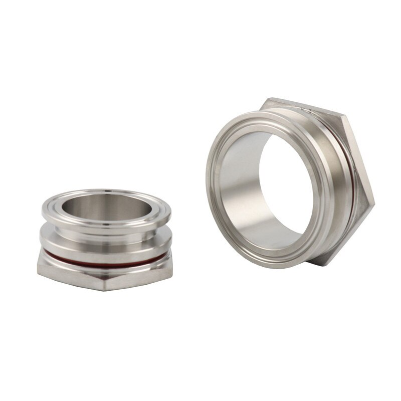 304 Stainless Steel Homebrew Weldless Bulkhead Compression Fitting 1.5” 2&quot; TC Sanitary Tri Clamp Kettle Tank