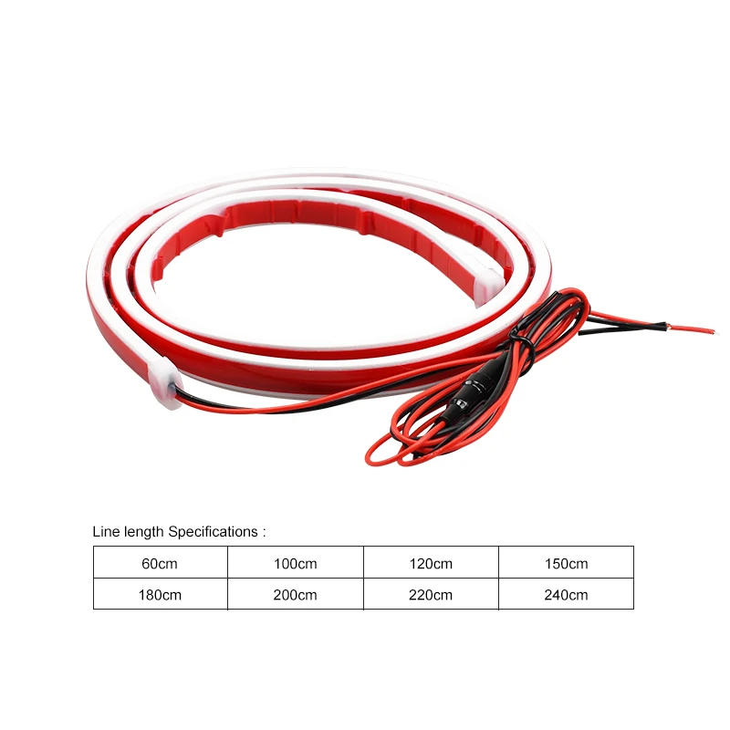 Bande lumineuse Led pour capot de voiture, lampe décorative, Flexible, feux de jour DRL, bandes de phares automobiles, accessoires de voiture