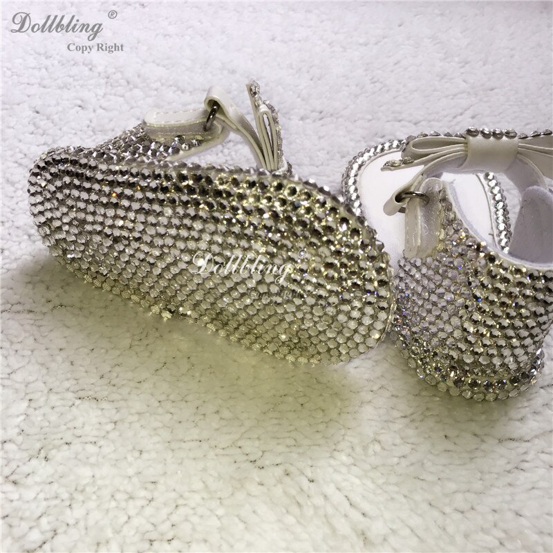 Dollbling Entwickelt Alles Abgedeckt klar DMC Strass Baby Sandale Taufe Frühstück Zu Sandstrand Baby Schuhe Gehen für EINEN