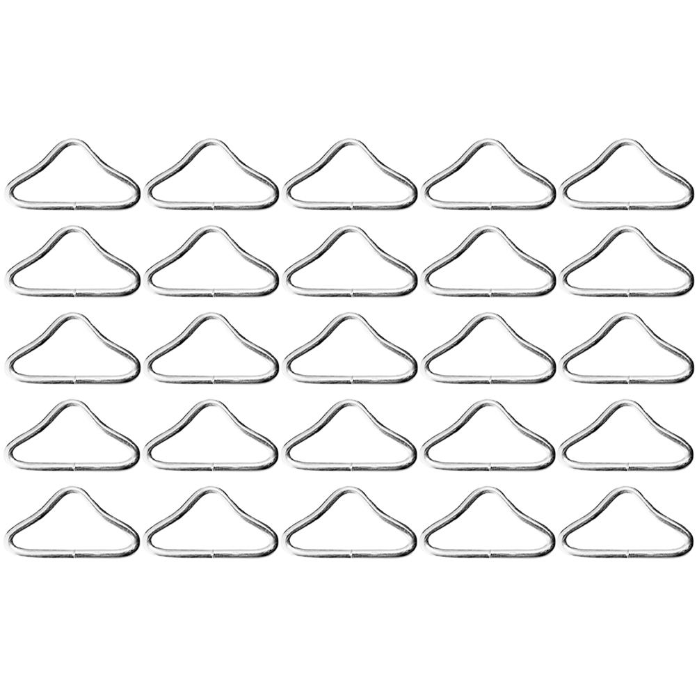 30 Pcs Trampoline Accessories Triangle Buckle Replacement Parts Galvanized Steel Wire Metal Rings Fitness Trampolines