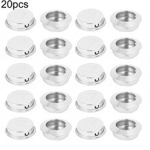 Cabinet Stainless Steel Circular Recessed Flush Pull Handle 35mm Hole Dia 20pcs Stainless Steel Round Concealed Handle