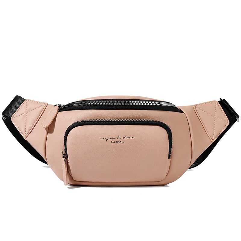 Sac à bandoulière à ceinture pour femme, sacoche de , décontracté, de voyage, de poitrine, à la: Pink