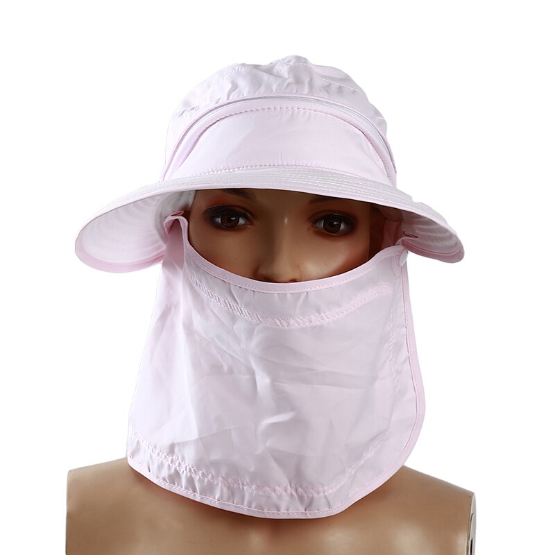 Fietsen Cap Outdoor Running Riding Zonnescherm Zon Hoeden Opvouwbare Uv-bescherming Brede Rand Zonnehoed Zomer Hoed: Pink