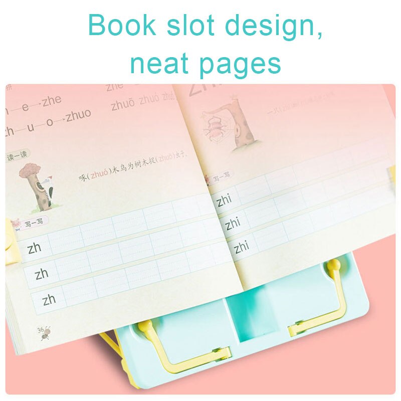 Verstelbare Boek Stand Hoogte En Hoek Verstelbare Boek Houder Met Pagina Paperclips Voor Grote Zware Leerboeken Muziek Boeken