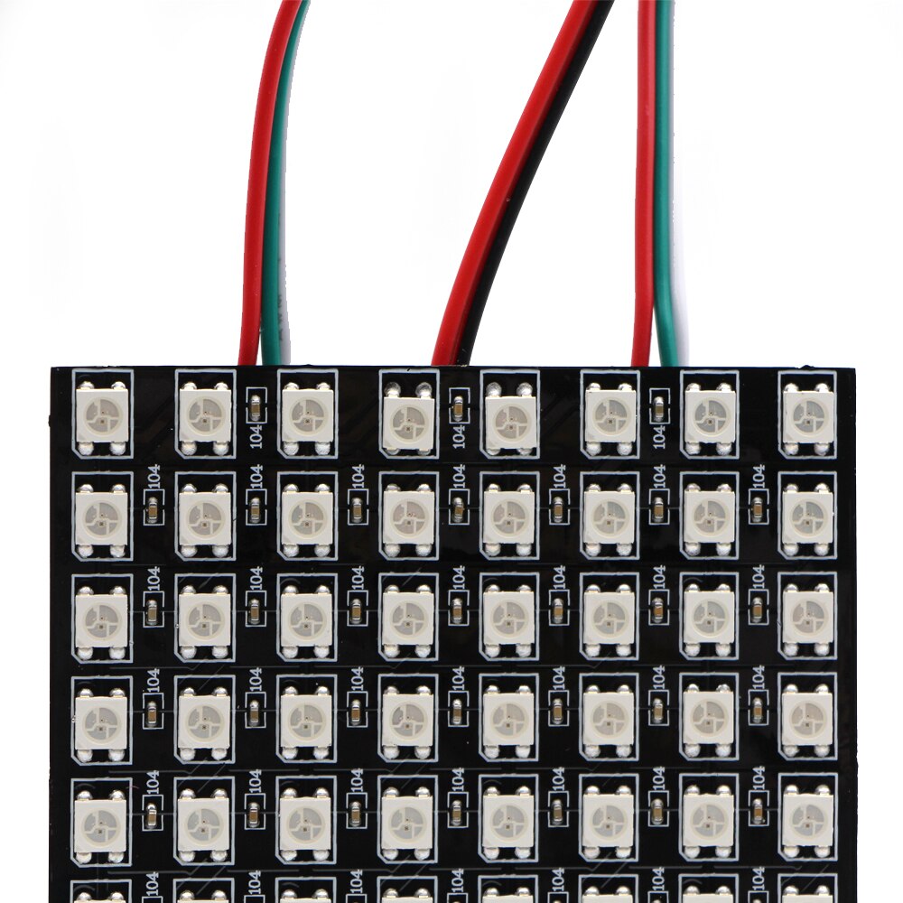 WS2812B 8X8 8x32 16x16 Pixel Panel Flexible Matrix Screen WS2812 IC RGB 5050 SMD Led Module Individually Addressable DC5V lamp