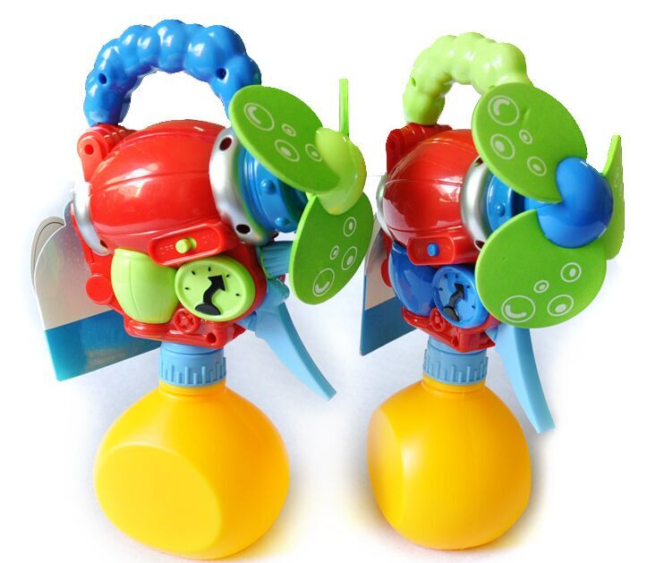 Free cikoo mini water gun toy puzzle plastic fan watering squirting bath toy for children