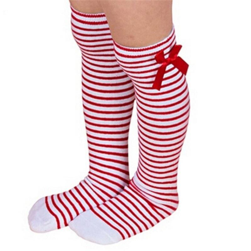 bébé vêtements d'été nouveaux enfants en bas âge filles grand arc genou haute longue doux coton bébé chaussettes nœud papillon 100% coton chaussettes: style3