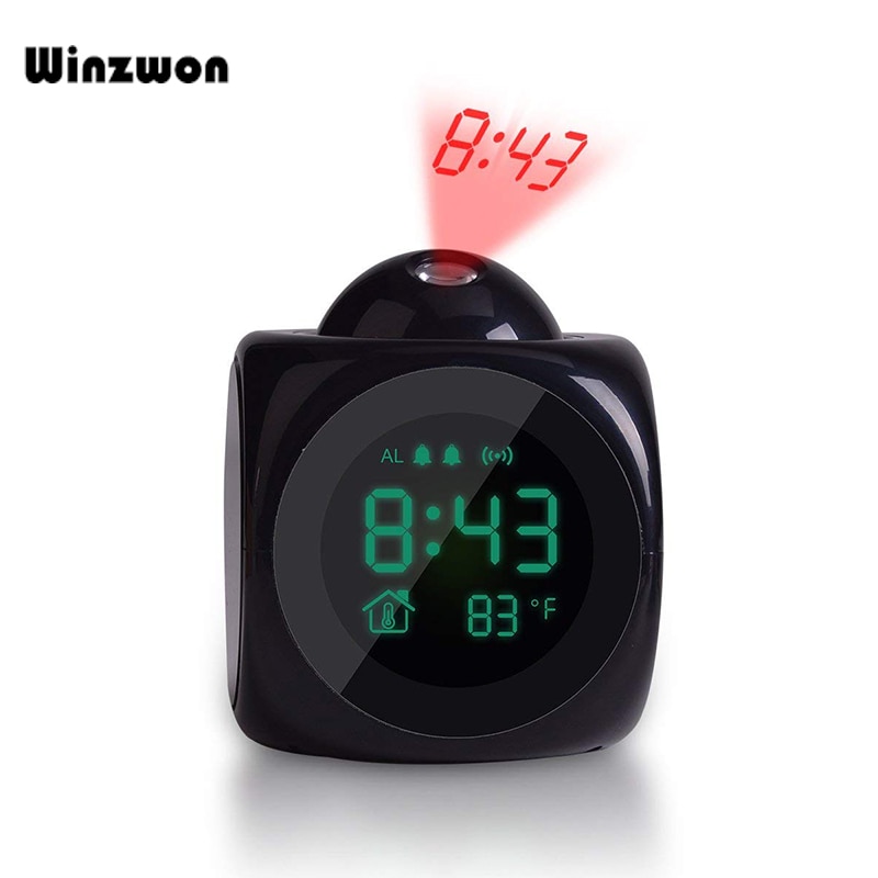 portato Sveglia Della Proiezione posticipare Bambini Sveglia Proiettore Digitale Orologio Sveglia Luce con Rapporto in tempo Funzione di Retroilluminazione