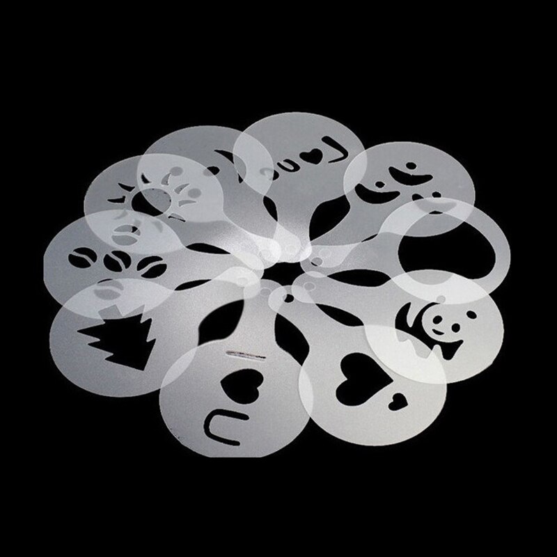 Easy Coffee Drawing Stencils Template Fancy Coffee Mat Decorating Stencils Kitchen Tools For Coffee Latte Chocolate JW