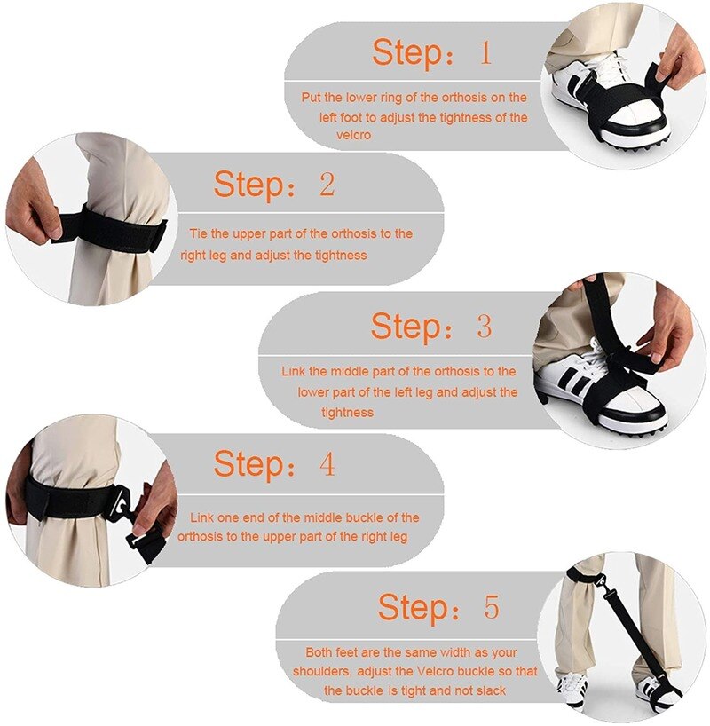 HOW TRUE Golf Arm Band, Swing Training Aid Combo with Leg Corrector Posture Motion Correction Belt for Beginners Trainer