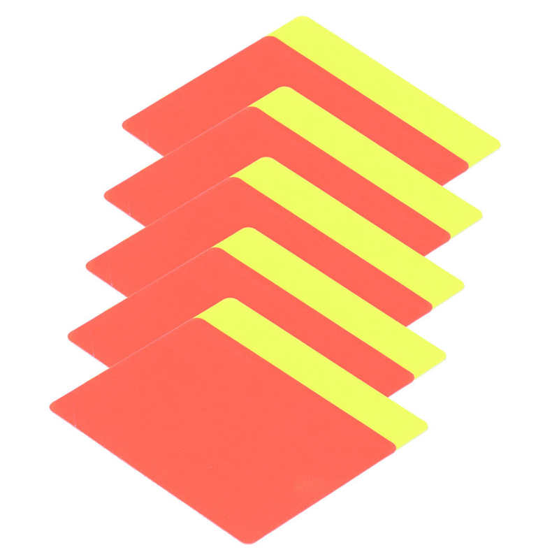 5Set Sports Football Referee Red and Yellow Card Set Soccer Warning and Ejection Cards League Soccer Boots Tranning Equipment