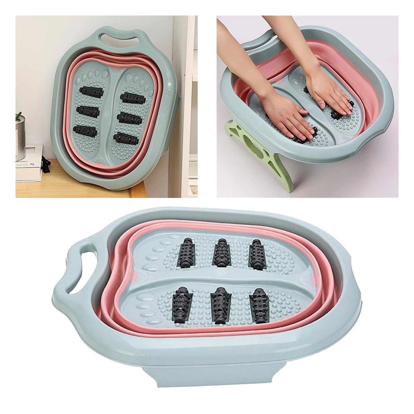 Collapsible Foot Soaking Tub Bucket Wash Basin Foot Bath Foot Relaxation