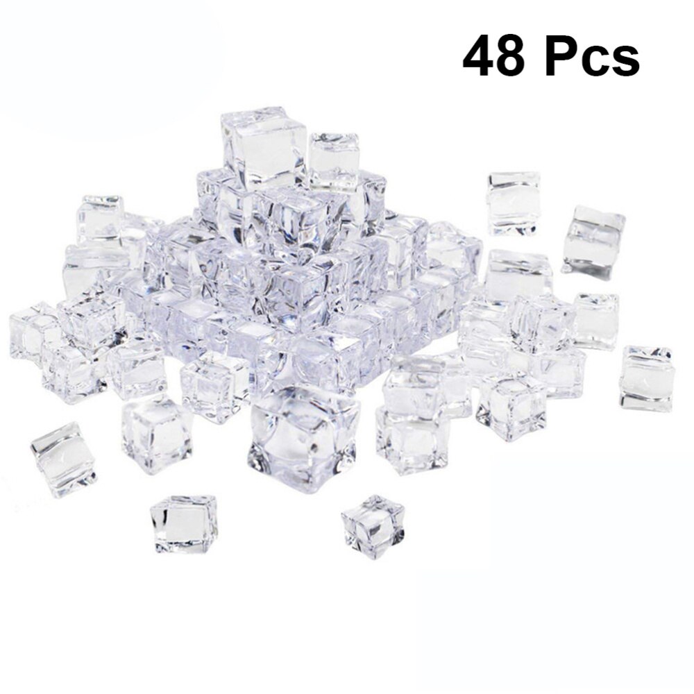 36Pcs Simulation Ice Cubes Acrylic Ice Block Transparent Photography Props for Shop: Picture 1 1