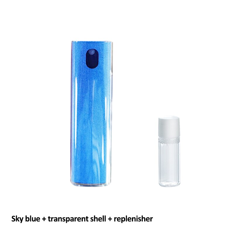 1pc beskyttelig 2 in 1 telefonskærm rengøringsmiddel spray mikrofiber klud sæt rengøring artefakt computer mobiltelefon skærm støvfjernelse: J