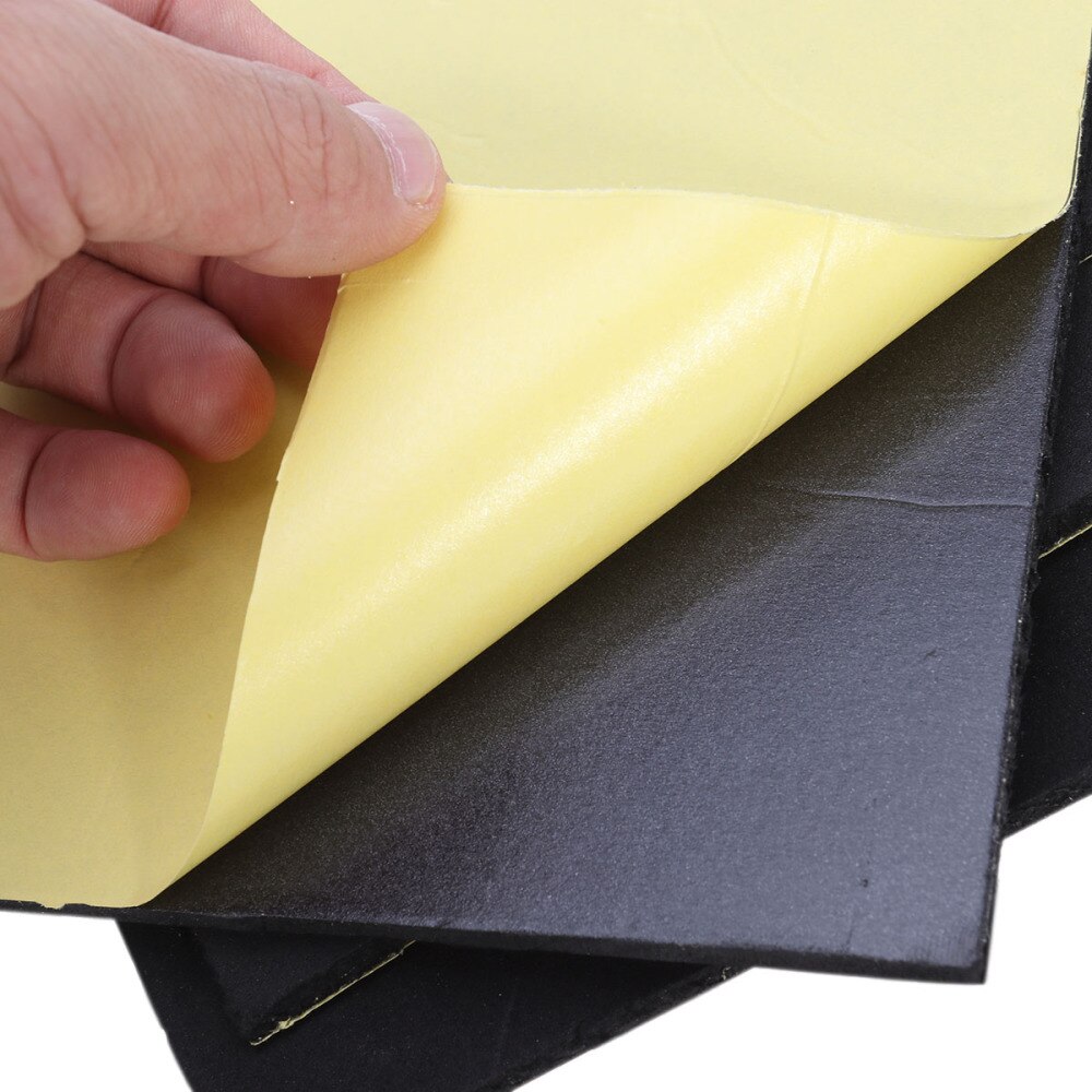 5Pcs Sponge Neoprene Rubber Foam Anti-Vibration Pads Vibration Isolation Mats 150x150x5mm (Black)