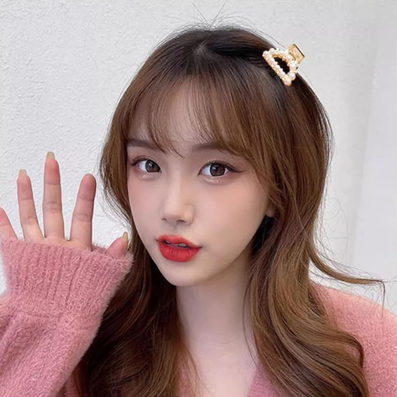 6/8/10 unids/set pequeñas perlas de diamantes de imitación pinzas de pelo de Metal geométricas para mujeres niñas dulces Mini pinzas para el cabello horquillas accesorios para el cabello