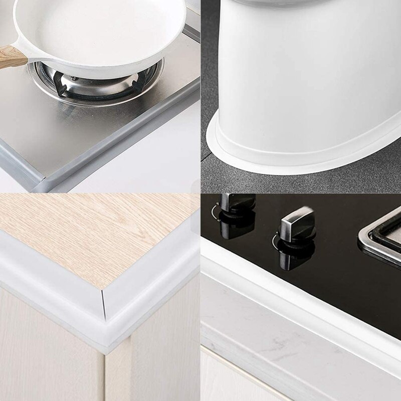 1pc Waterproof Sealing Strip Tape PVC Waterproof Adhesive Sealing Tape Kitchen Bathroom Sink Caulk Strip Corners Sealing Strip