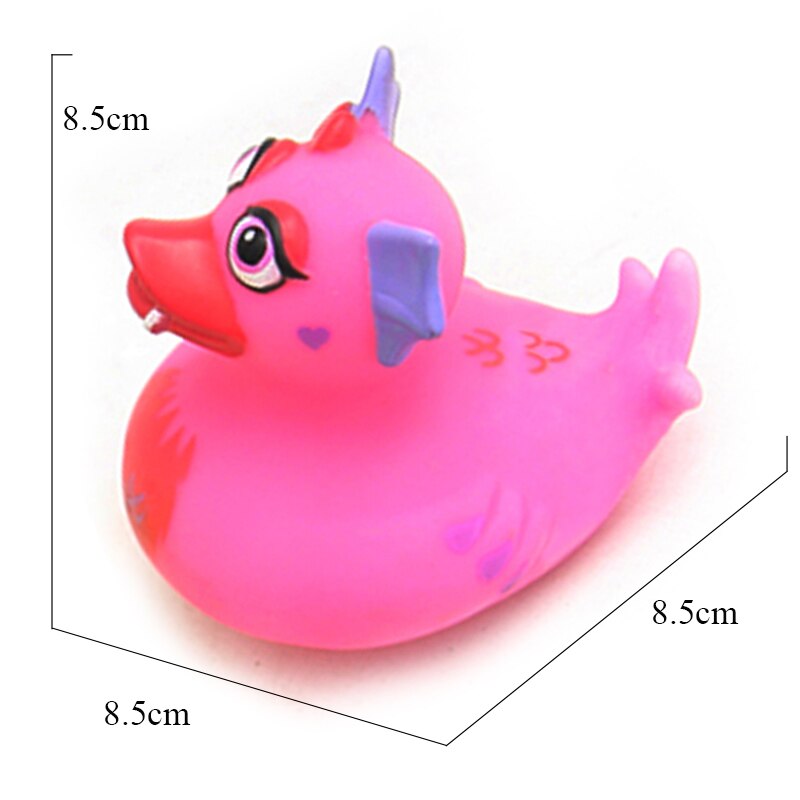 ESALINK Rubber Duck Glasses Ponytail Baby Duck Baby Bath Toys Duck Children Toy Duck Baby Toys Bath Toys For Kids: YN132-1pcs