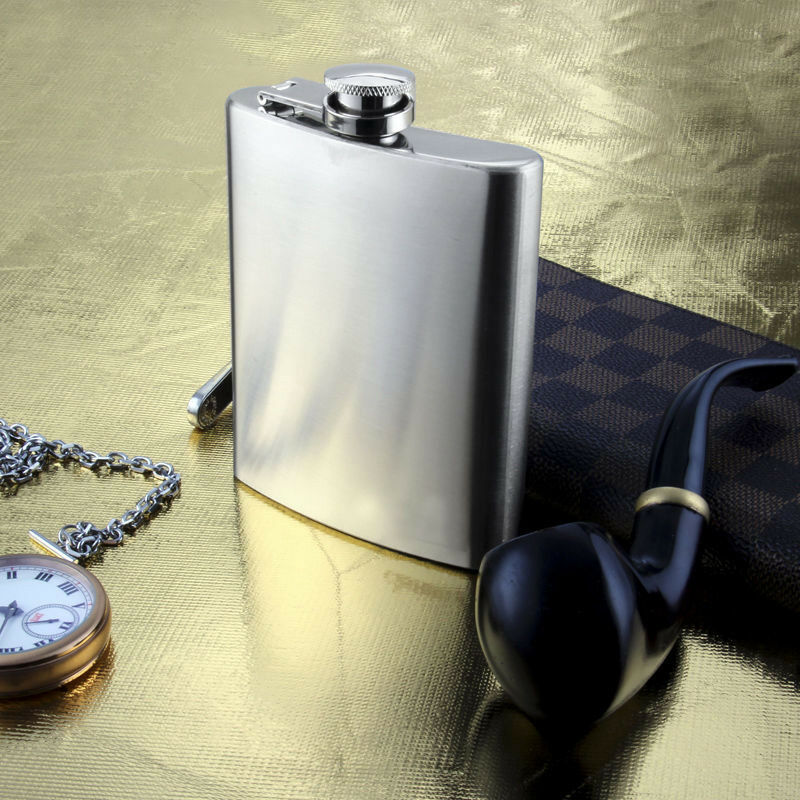 Stainless Steel Hip Flask Liquor Whiskey Alcohol Pocket Wine Bottle 7 8 10 oz