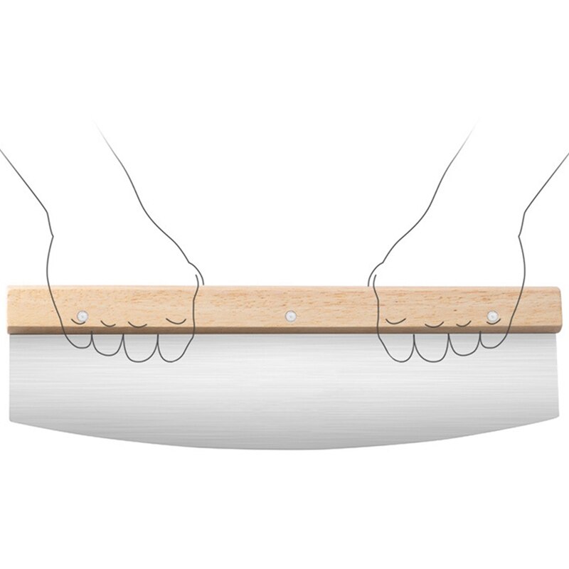 Pizza Cutter Stainless Steel Wood Handle Pizza Cutter Cake Bread Round Knife Cutter Pizza Baking Tools