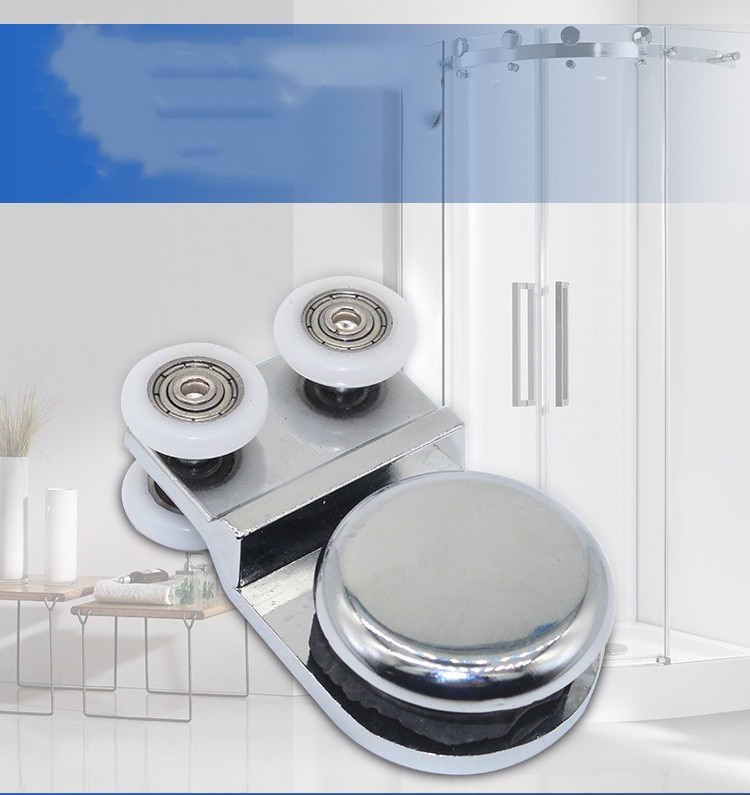 Douche Kraan Katrol Ouderwetse Badkamer Glazen Schuifdeur Siamese Wielen Glazen Deur Roller (XYHL-041)