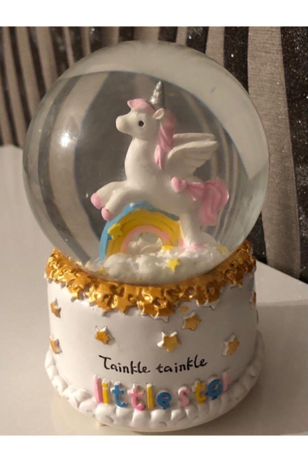 Medium Size Unicorn theme Snow Globe With Music And Lights