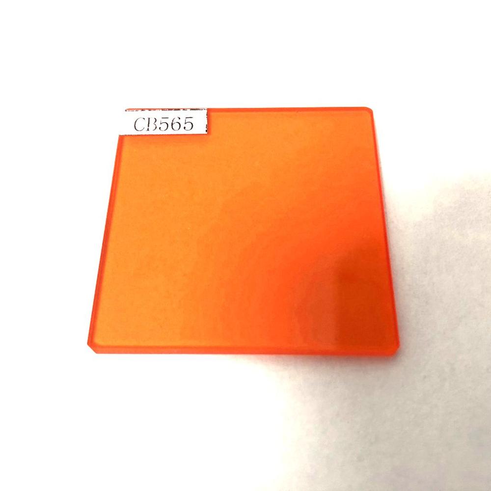 50X50Mm 565nm Lange Pass Filter Orange Kleur CB565