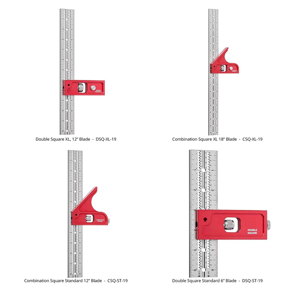 Stainless steel adjustable combination square ruler, woodworking corner high-precision woodworking angle measurement tool.