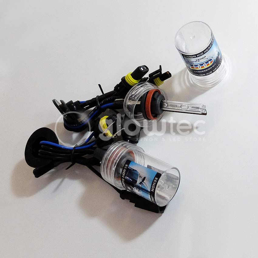 XENON 1 paar 35 w H11 5000 k Lamp HID Xenon Lamp Licht Auto Koplamp Vervanging 5000 k gratis GLOWTEC