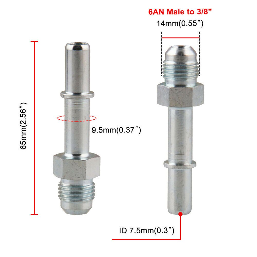 6 AN Hose Connector Quick Disconnect Coupling Male Fuel Fitting Dedicated