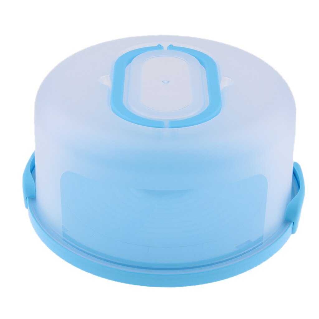 Clear Plastic Cupcake Cake Muffin Case Holder Container Box With Dome Cover Portable Cake Carrier Plastic Cupcake Container: Blue