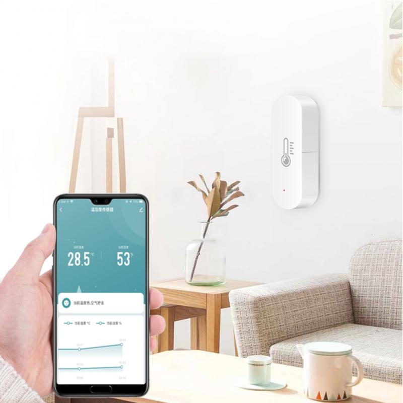 Tuya ZigBee Smart Home Temperature And Humidity Sensor Works With Alexa Google Assistant And Tuya Zigbee Hub Battery Powered