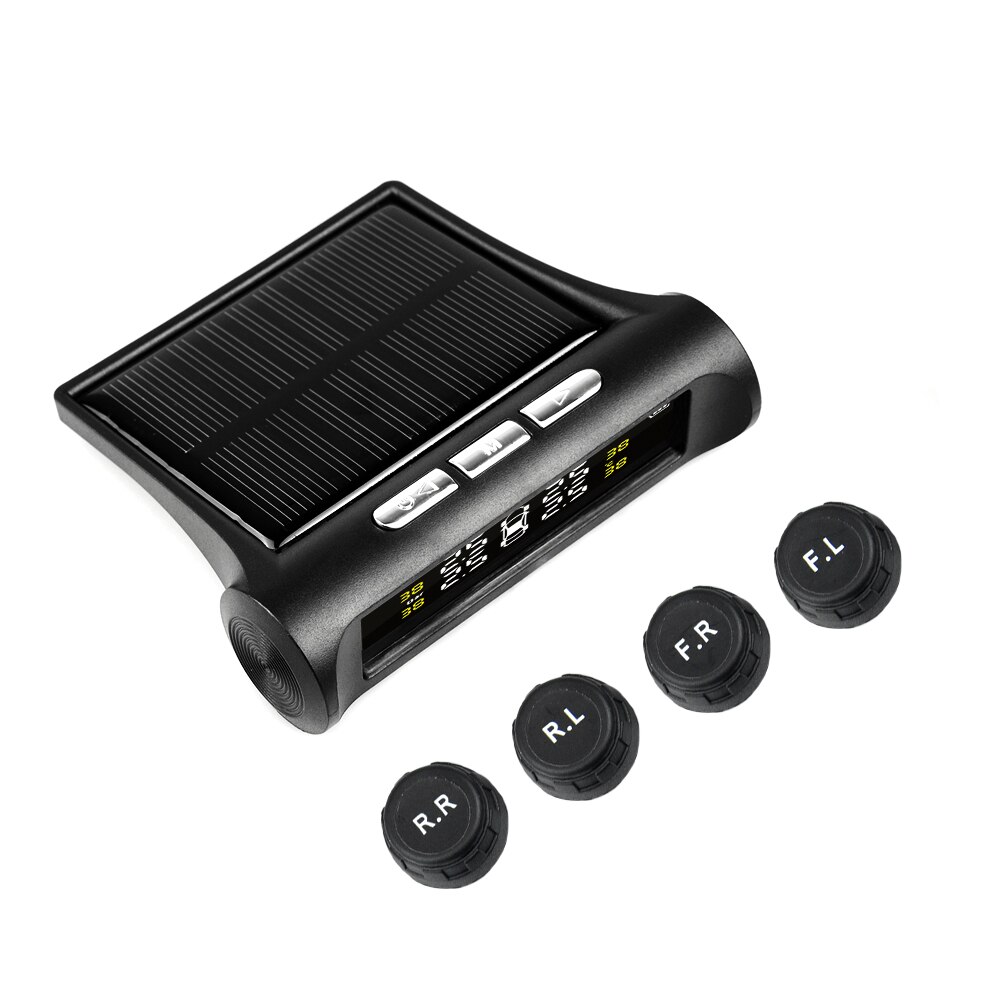 Smart Car TPMS Tyre Pressure Monitoring System Solar Power Digital LCD Display Auto Security Alarm Systems Tyre Pressure