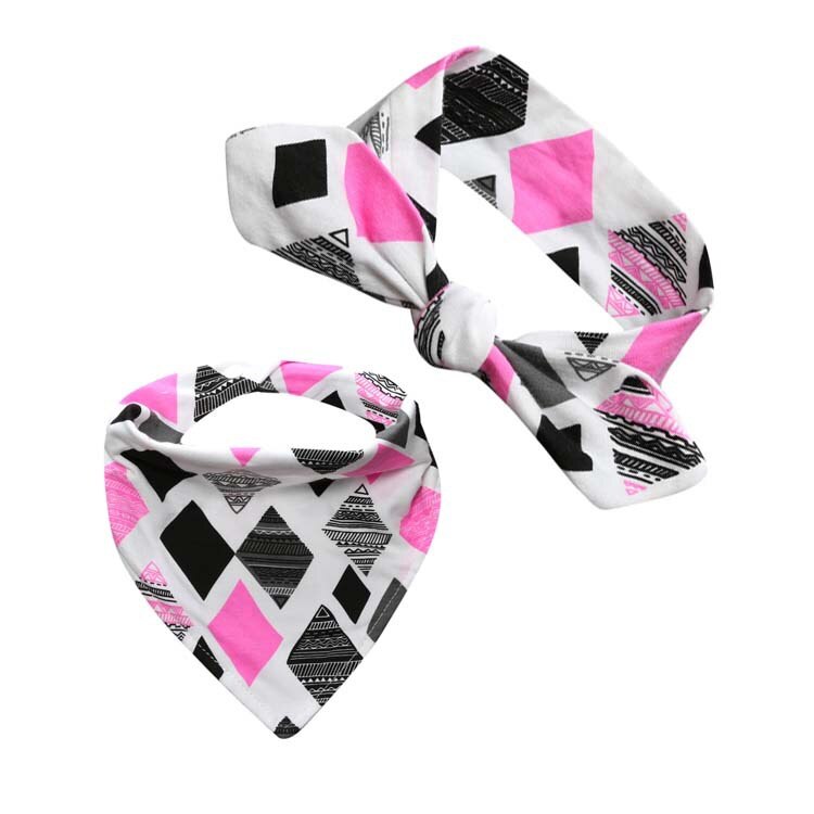 2 Stuk/0-2Years/Babyvoeding Items Dingen Voor Jongens Meisjes Katoen Slabbetjes + Hoofdband Goedkope Spullen Voor Pasgeborenen accessoires Set BC1674-1: L