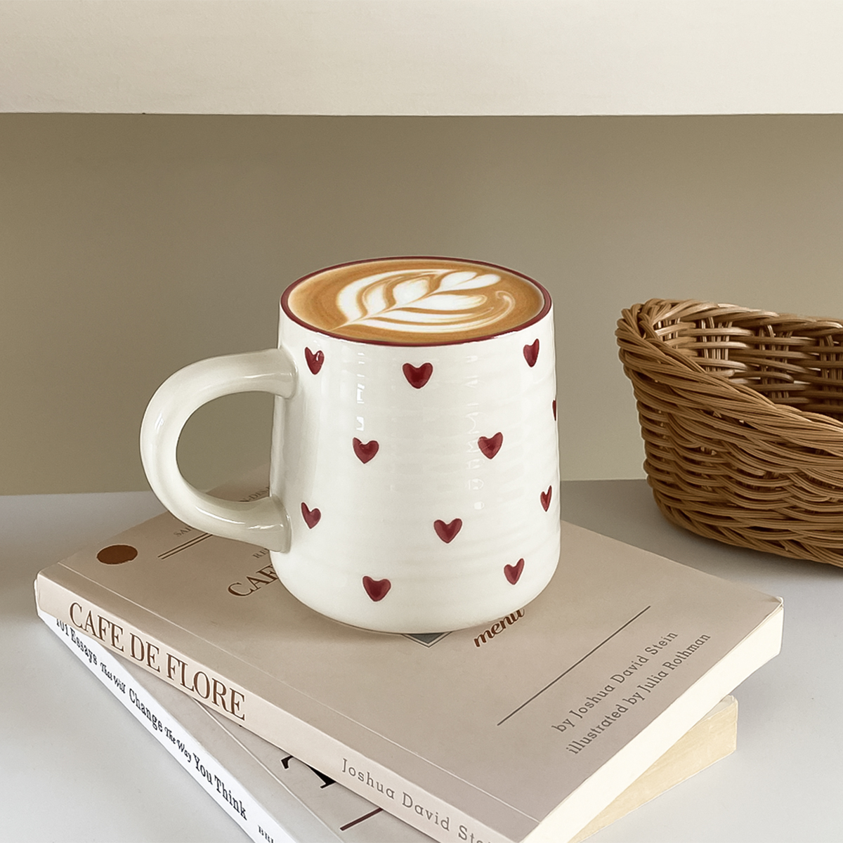Kubek ceramiczny kocham, uroczy mały kubek ceramiczny kocham Kubek robić kawy, odpowiedni robić picia w domu, popołudniowej herbaty, picia w biurze, kawiarni Latte Sztuka, pamiątki, prezentu walentynkowego, prezentu urodzinowego