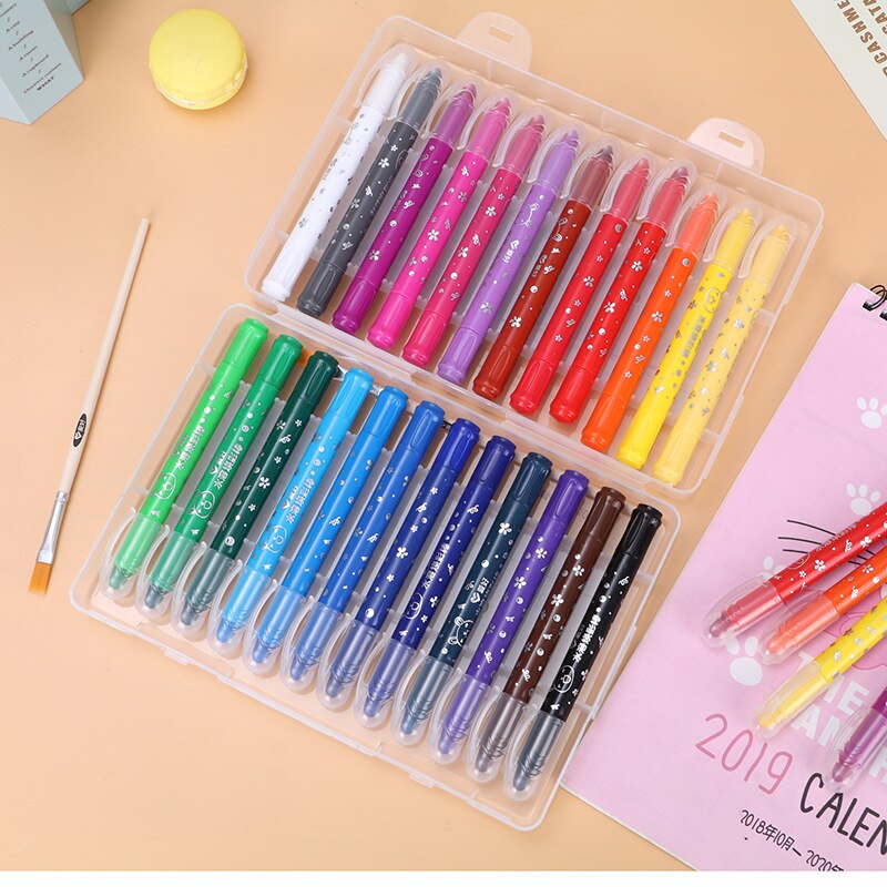 Oil pastel sticks /children 12/18/24/36/48 color washable crayon oil pastel sticks / art supplies / painting supplies