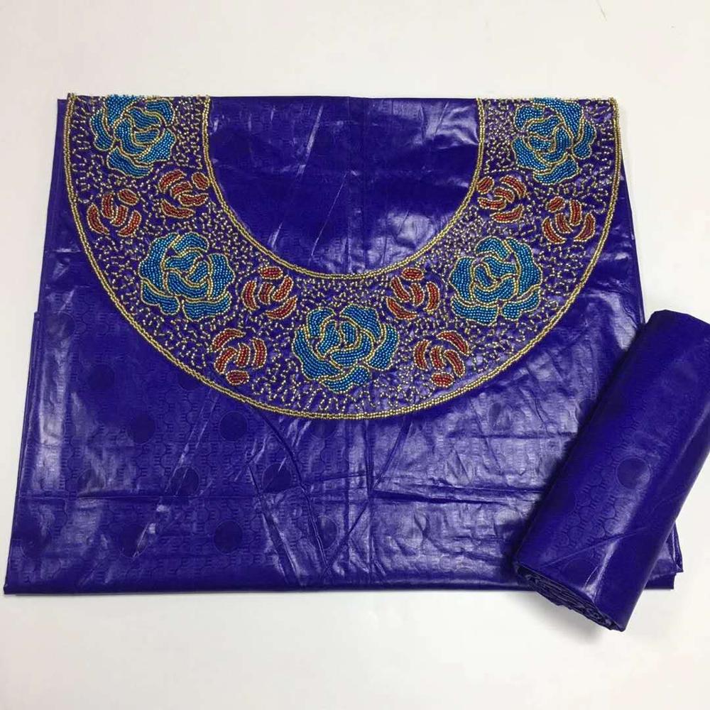 Tela africana bazin riche de para top y falda, , tejido de brocado de lavabo, telas de costura de piedras para escote, 3 + 2Y,