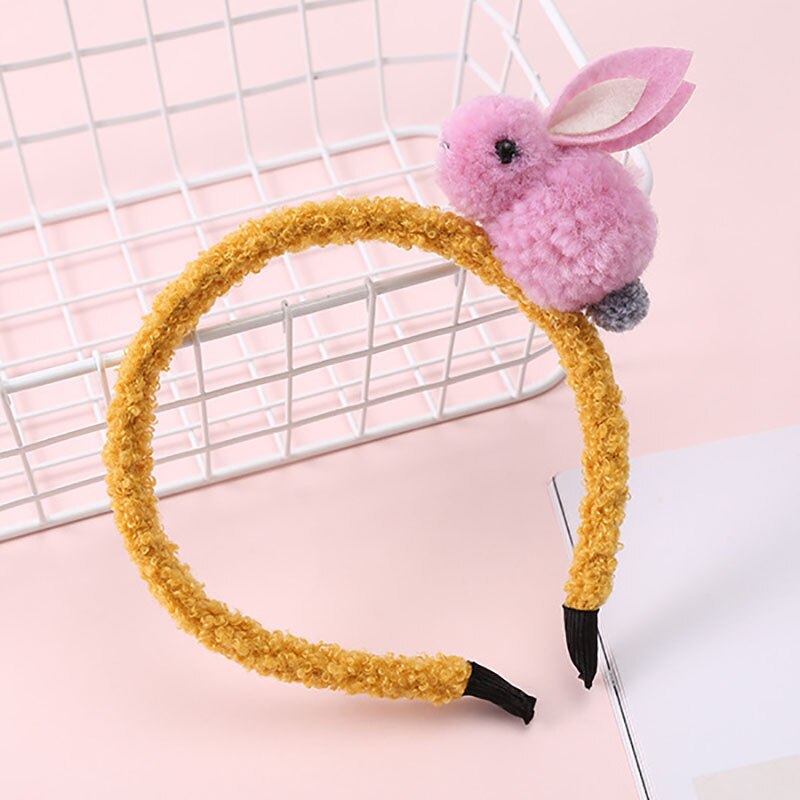 Sød kanin børn baby pandebånd plys børn hårbånd til babypiger gummibånd hårspænder hårbånd baby hår tilbehør