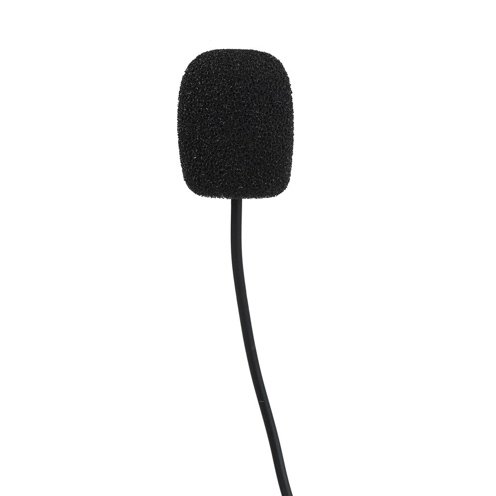 Mini Portable 3.5mm Mini Studio Speech Mic Microphone w/ Clip for PC Desktop Notebook Lectures Teaching Mic Black