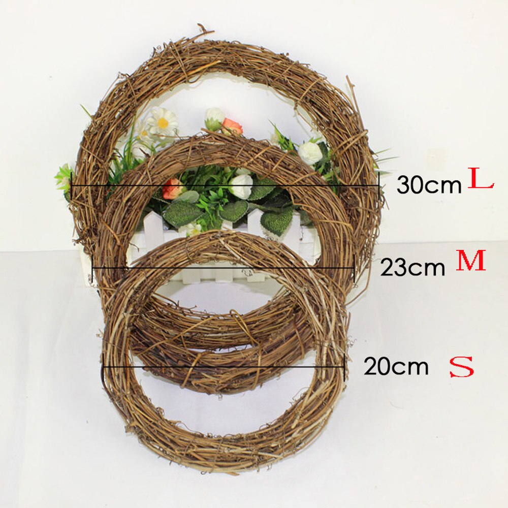 Corona de mimbre de ramas secas naturales para de Festival, decoración de pascua artesanal, guirnalda, decoración de boda, suministros para colgar en la pared # A