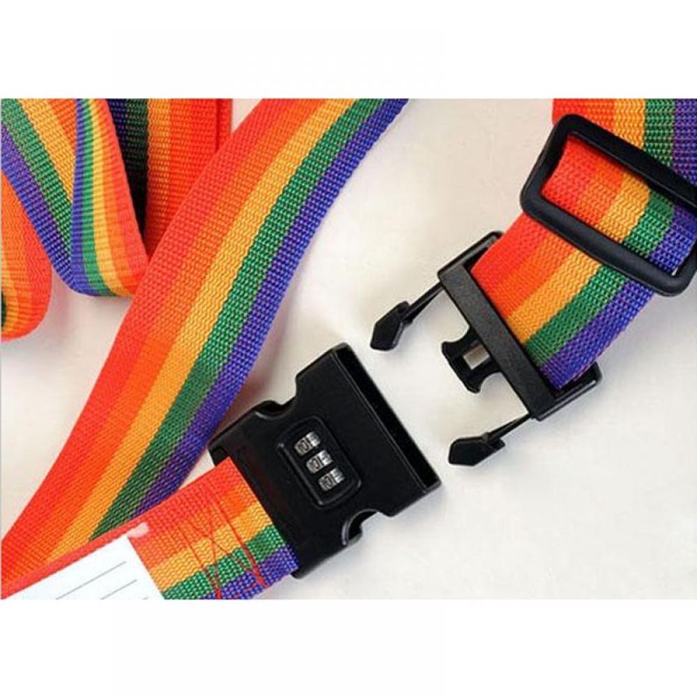 Travel Lunggage Suitcase Strap Baggage Backpack Bag Rainbow Color Belt